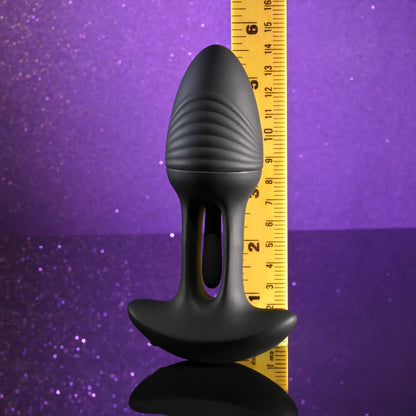 Playboy Pleasure RIM SHOT - Black 11.4 cm USB Rechargeable Vibrating Butt Plug