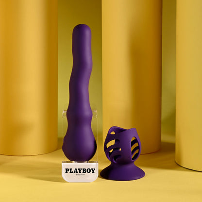 Playboy Pleasure WIGGLE IT - Purple 23.9 cm USB Rechargeable Wiggling Vibrator
