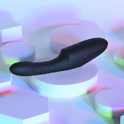 Playboy Pleasure OVERDRIVE - Black 28.2 cm USB Rechargeable Thrusting Vibrator