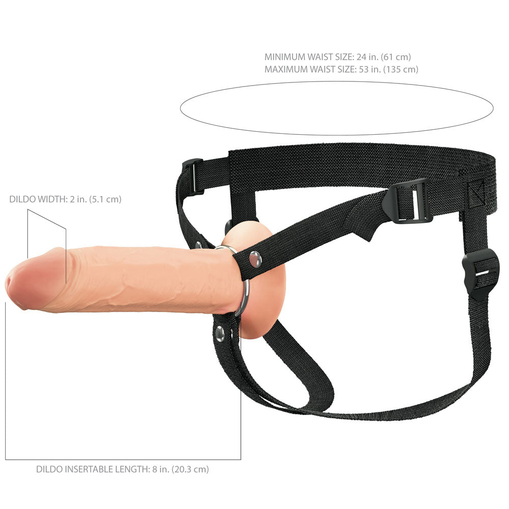 FX Elite 8'' Silicone Hollow Strap-On - Flesh - Flesh 20 cm Hollow Strap-On