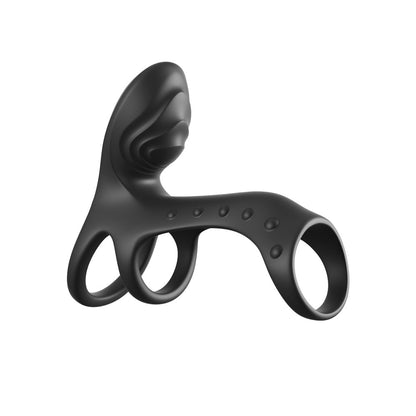 Fantasy C-Ringz Ultimate Couples Cage Max - Black USB Rechargeable Vibrating Cock Ring Cage