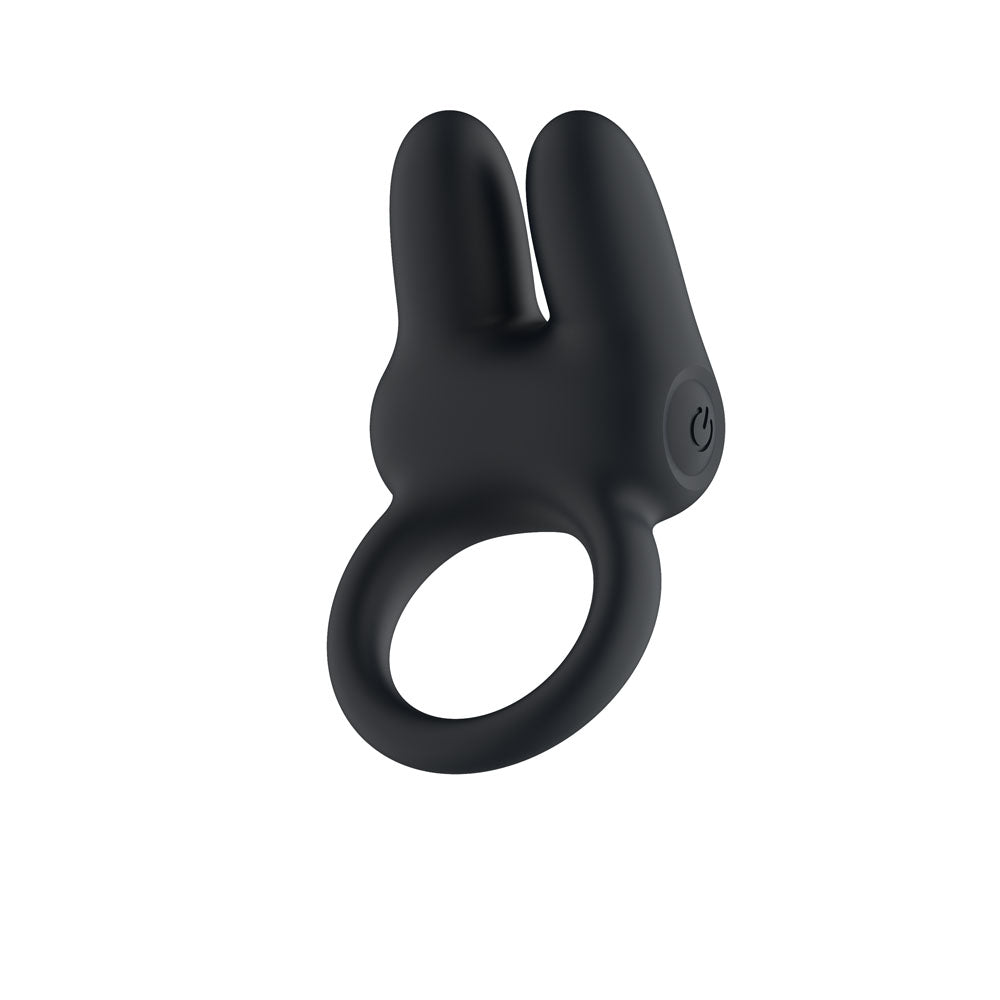 Passion Play Dual Motors Vibrating Cockring - Black USB Rechargeable Vibrating Cock Ring