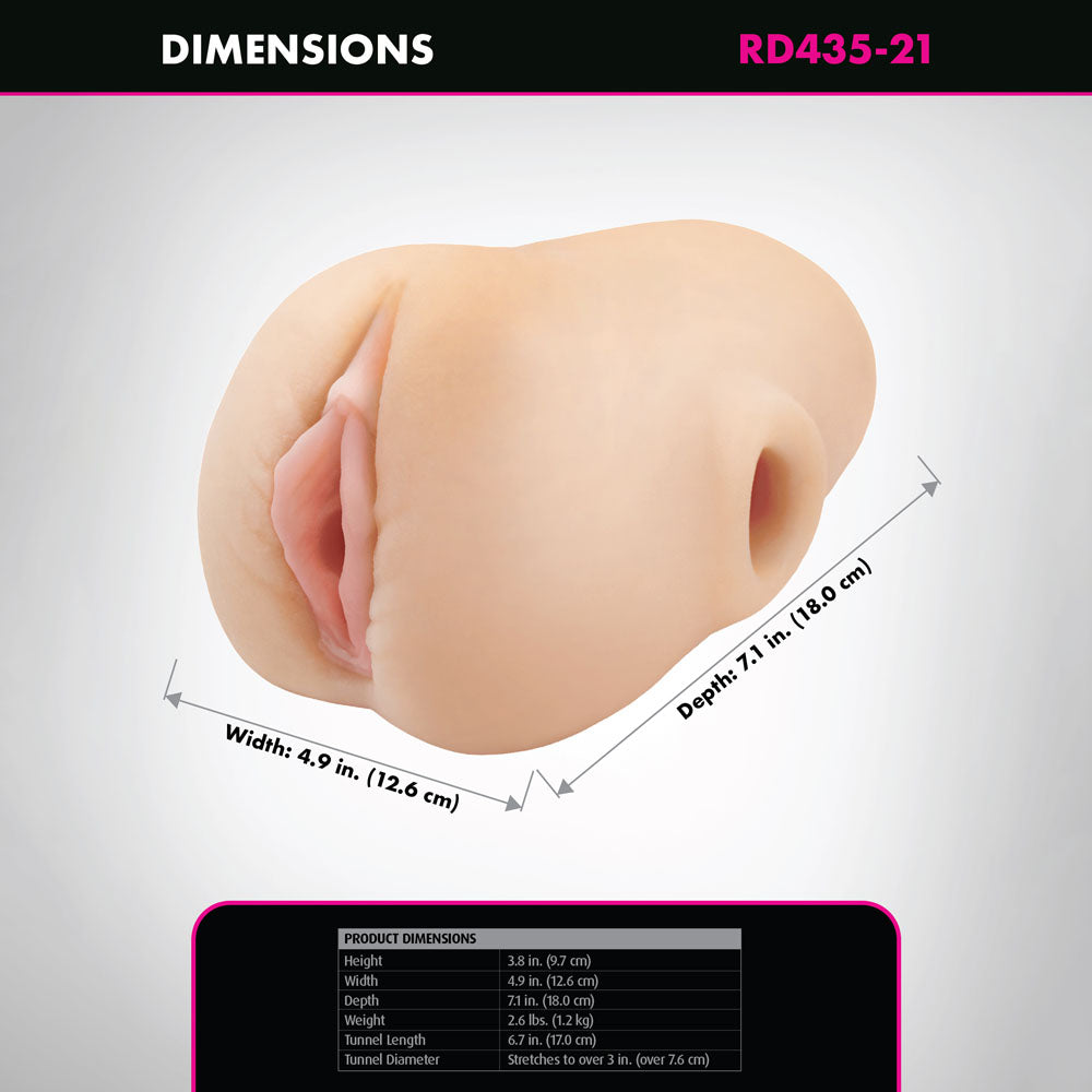 PDX Plus Pussy Pounder Squeeze Stroker - Flesh - Flesh Vagina Stroker