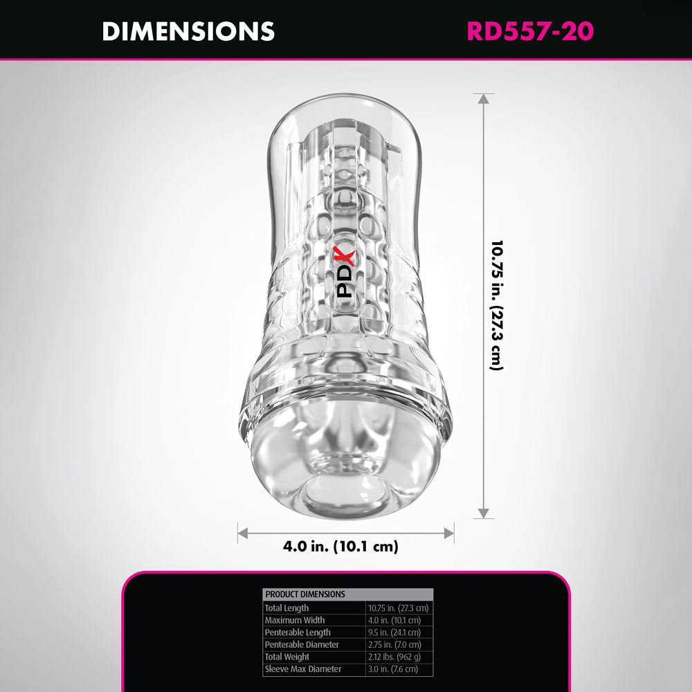 PDX Elite ViewTube EZ-Grip Stroker - Clear Stroker