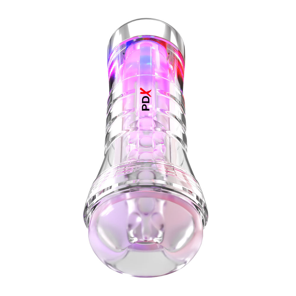 PDX Elite ViewTube XXL LED Stroker - Clear Stroker with LED Lights