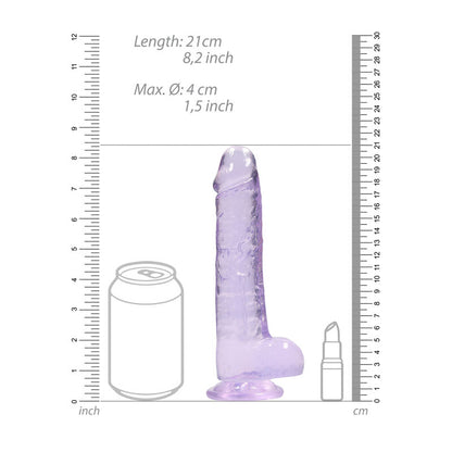 RealRock 8'' Realistic Dildo With Balls