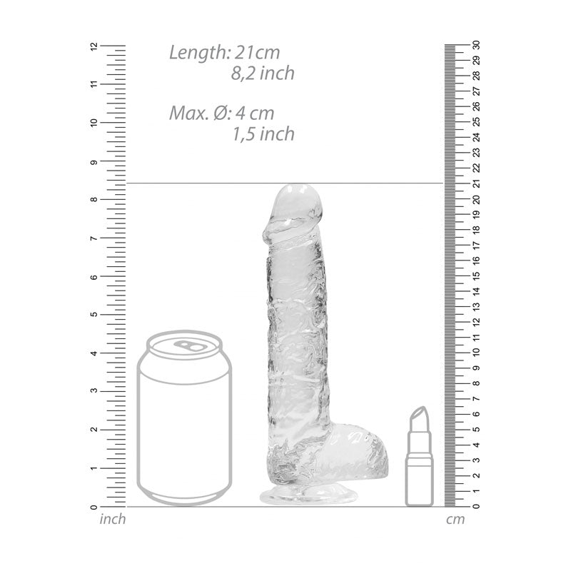 RealRock 8'' Realistic Dildo With Balls