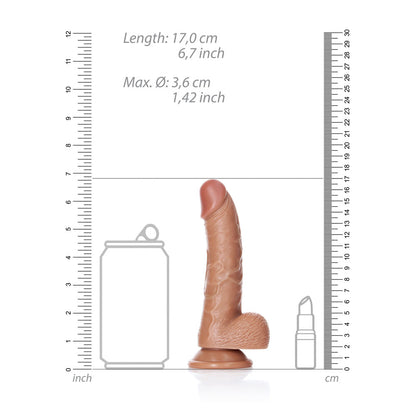 REALROCK Realistic Regular Curved Dong with Balls - 15.5 cm