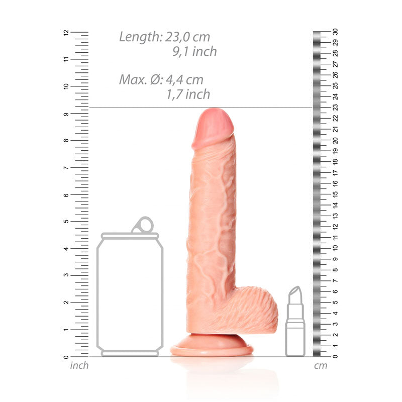 REALROCK Straight Realistic Dildo with Balls - 20.5 cm