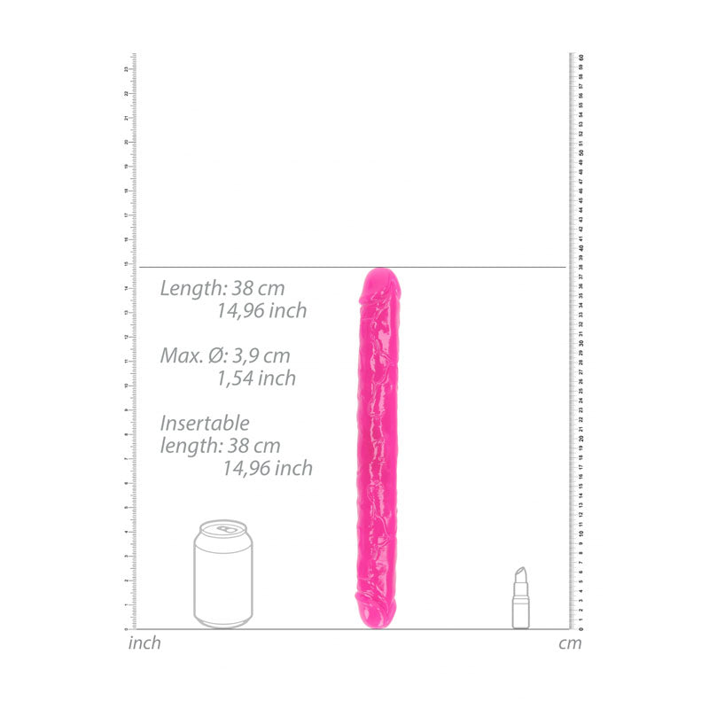 REALROCK 38 cm Double Dong Glow - Pink