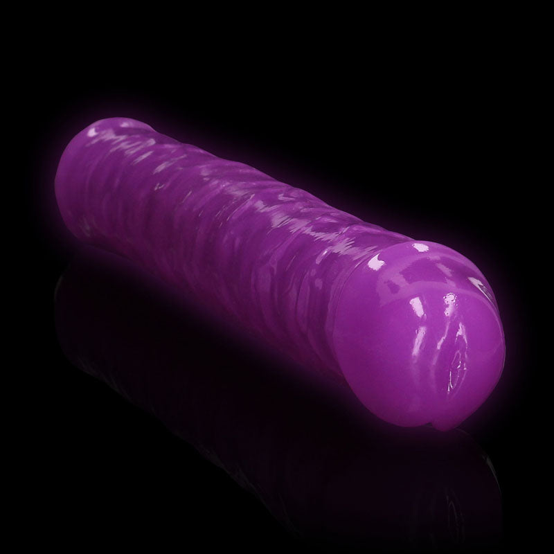 REALROCK 38 cm Double Dong Glow - Purple