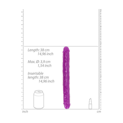 REALROCK 38 cm Double Dong Glow - Purple