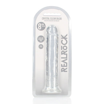 REALROCK 20 cm Straight Dildo - Transparent - Clear 20 cm (8'') Dong