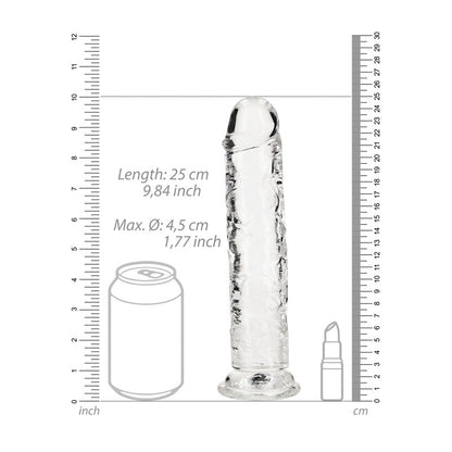 REALROCK 25 cm Straight Dildo - Clear