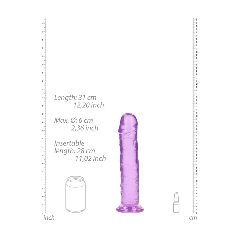 REALROCK 31 cm Straight Dildo - Purple