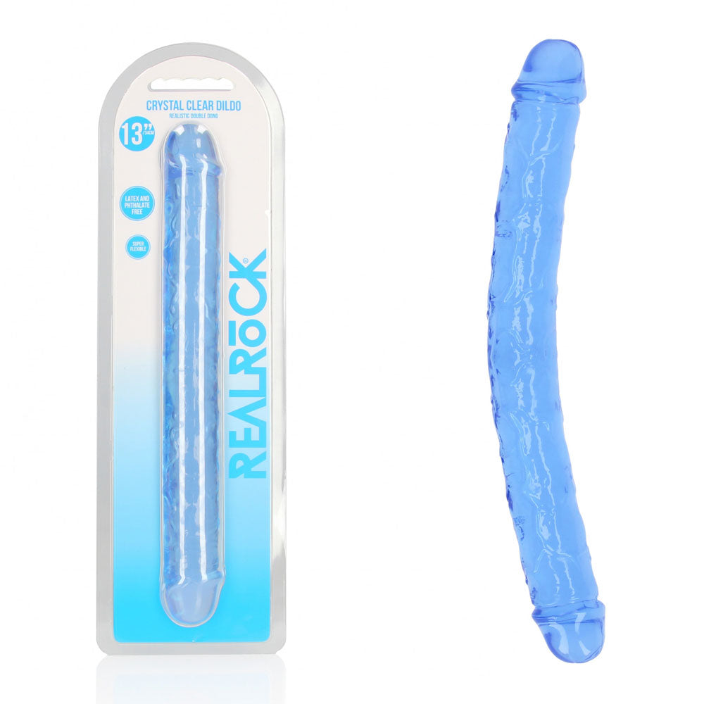 Blue silicone product with 'Real Rock' packaging on a white background
