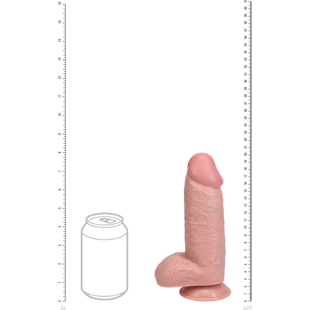 REALROCK 20cm Extra Thick Dildo with Balls - Flesh