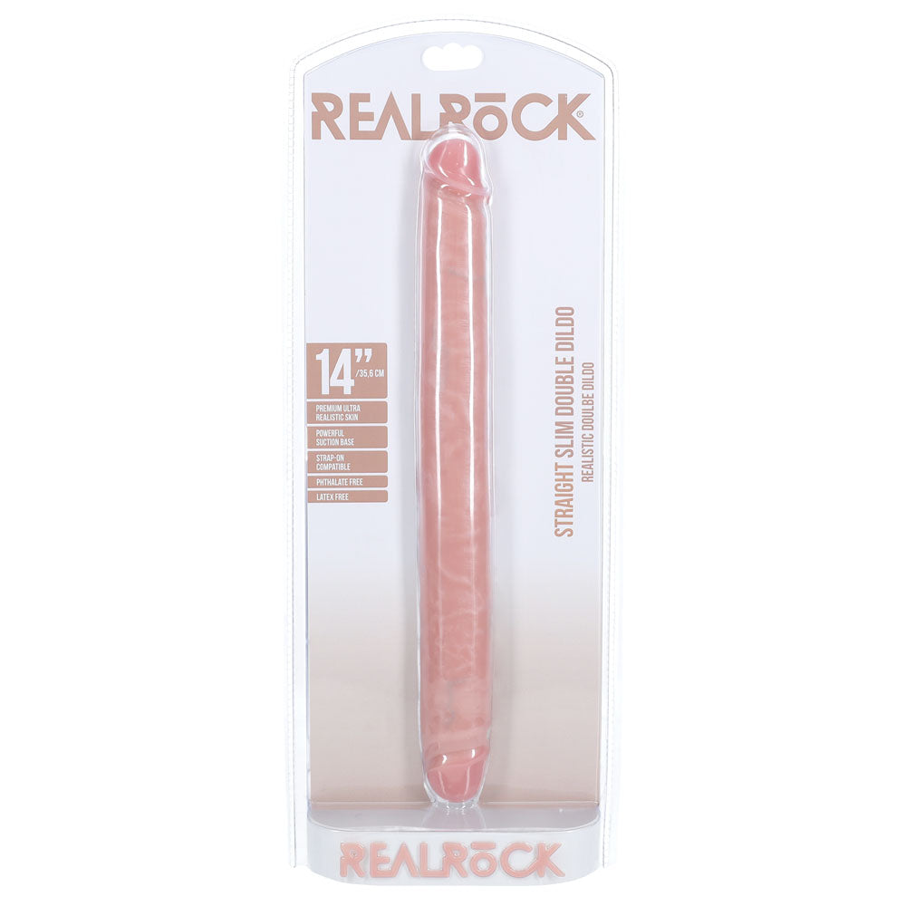 REALROCK 35cm Slim Double Dildo - Flesh