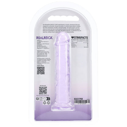 REALROCK Realistic 5'' Dildo - Purple - Purple 12.7 cm Dildo