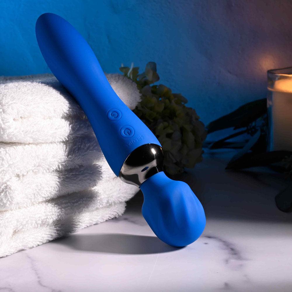 Selopa BLUE BELLE - Blue USB Rechargeable 20 cm Massage Wand