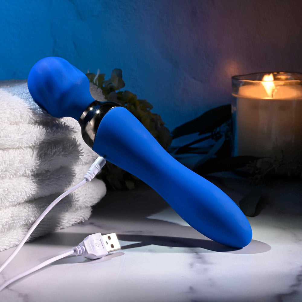 Selopa BLUE BELLE - Blue USB Rechargeable 20 cm Massage Wand