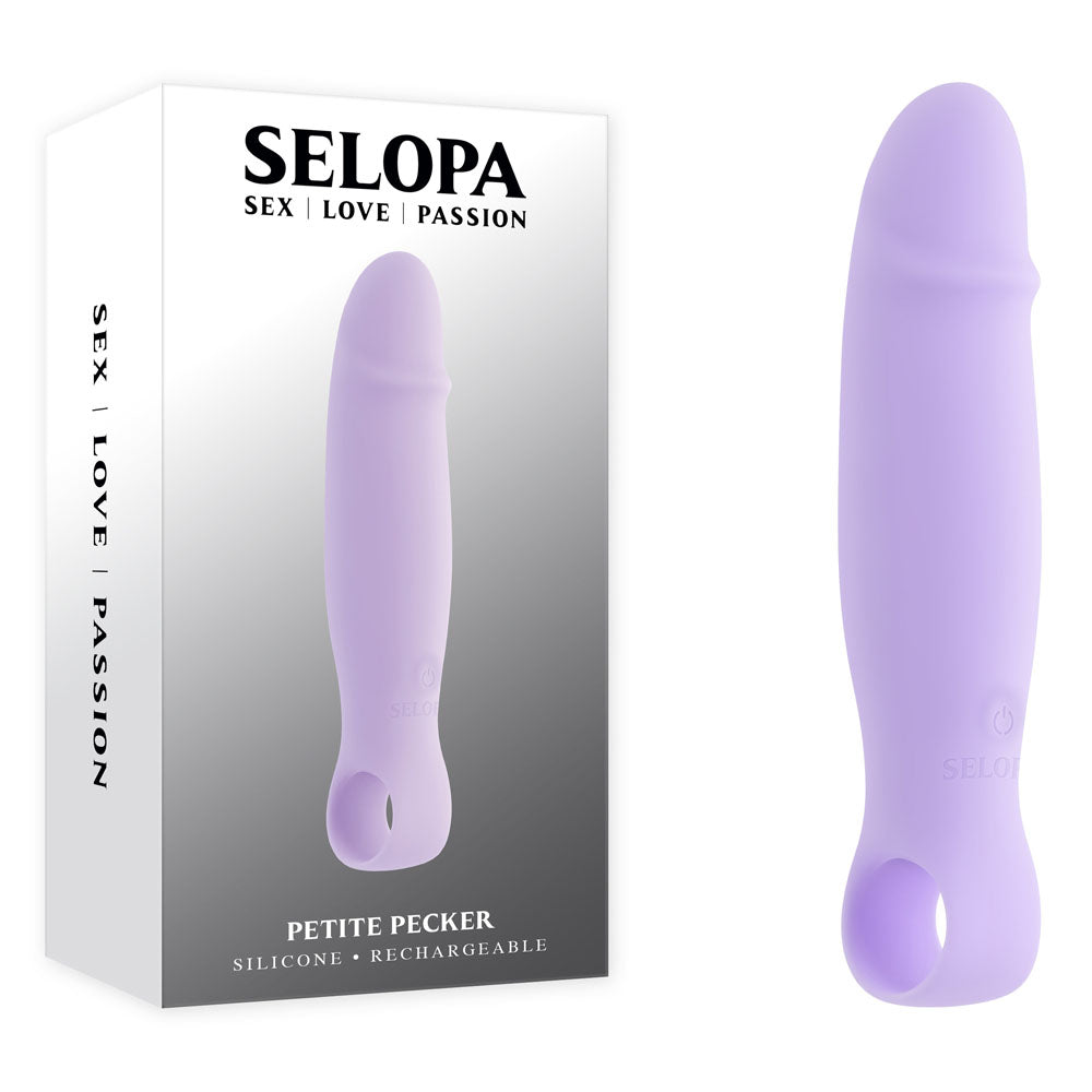 Selopa PETITE PECKER - Purple 11.7 cm USB Rechargeable Mini Vibrator