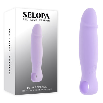 Selopa PETITE PECKER - Purple 11.7 cm USB Rechargeable Mini Vibrator