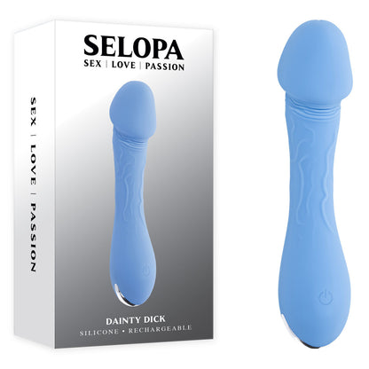 Selopa DAINTY DICK - Baby Blue 11.9 cm USB Rechargeable Mini Vibrator