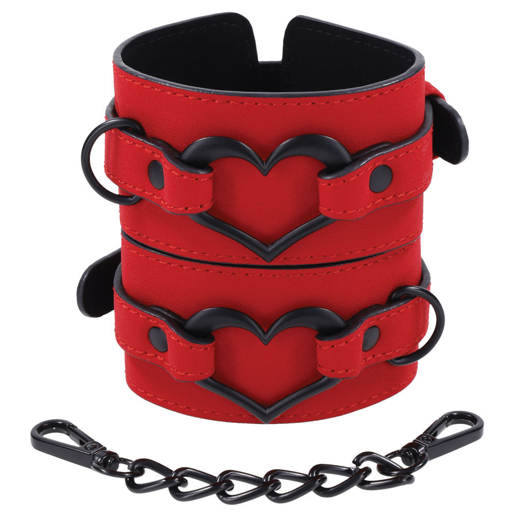 Sex & Mischief Amor Handcuffs - Red Restraints