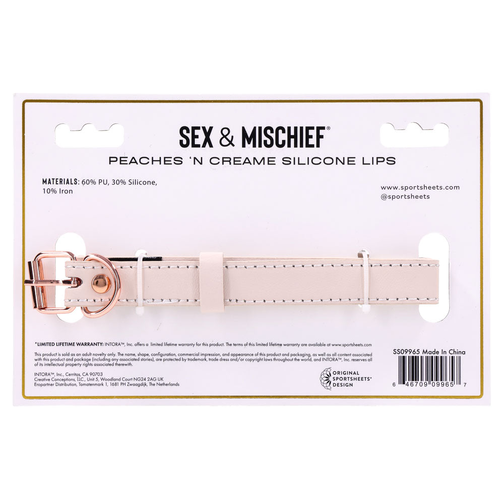 Sex & Mischief Peaches n CreaMe Silicone Lips - Peach Mouth Restraint