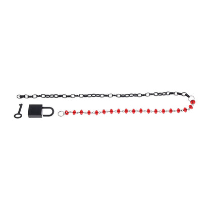 S&M Exs & Ohs Crystal Day Collar - Red/Black Collar Jewellery