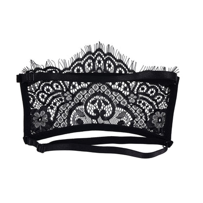 S&M Veiled Vision Lace Blindfold - Black Lace Blindfold