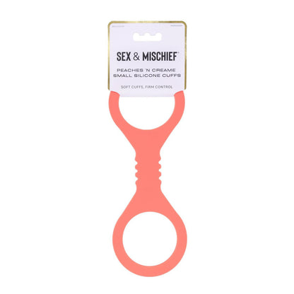 Sex & Mischief Peaches n CreaMe Small Silicone Cuffs - Peach Silicone Restraints