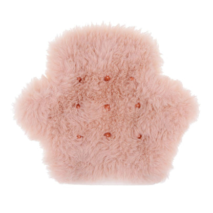 Sex & Mischief Peaches n CreaMe Spiked Sensory Glove - Peach Furry Glove with Metal Spikes