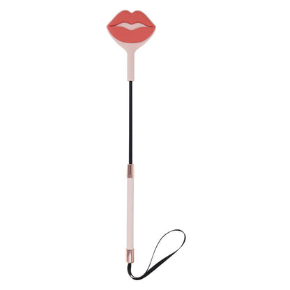 Sex & Mischief Peaches n CreaMe Kiss Crop - Peach Lip Tipped Crop Whip
