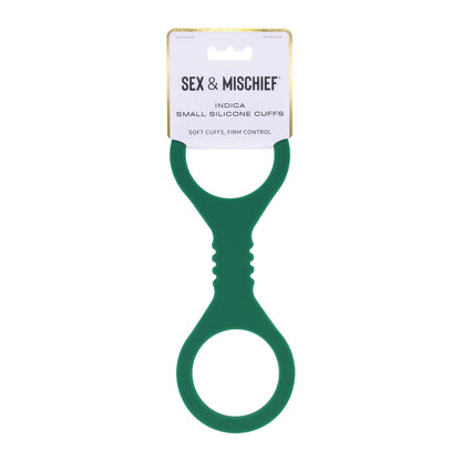 Sex & Mischief Indica Small Silicone Cuffs - Green Small Restraints