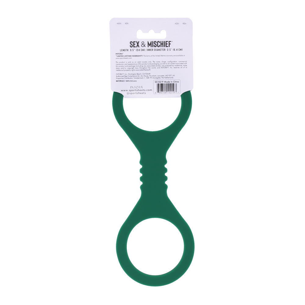 Sex & Mischief Indica Small Silicone Cuffs - Green Small Restraints