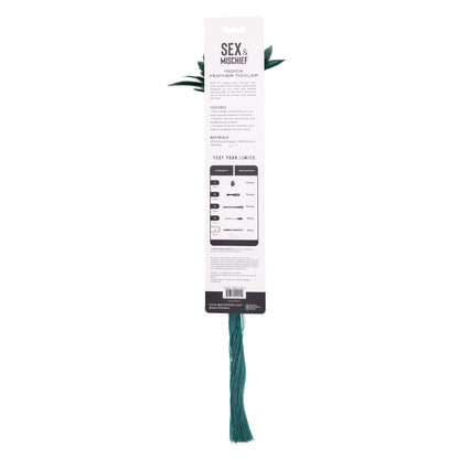 Sex & Mischief Indica Feather Tickler - Green Feather Tickler Whip