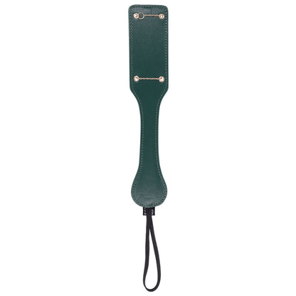 Sex & Mischief Indica Chain Impressions Paddle - Green/Gold Spanking Paddle