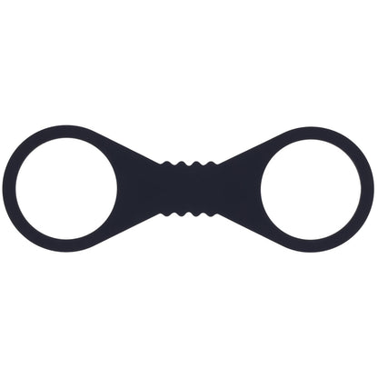 Sex & Mischief Shadow Large Silicone Cuffs - Black Large Restraints