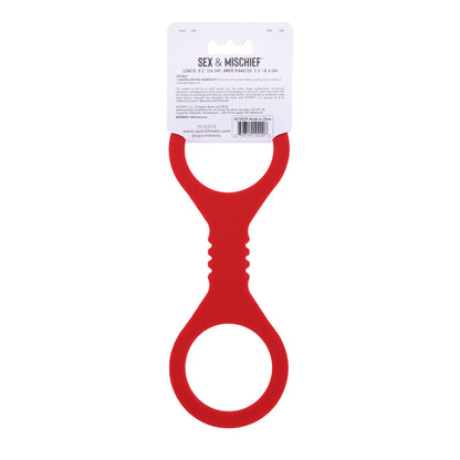 Sex & Mischief Amor Small Silicone Cuffs - Red Small Restraints
