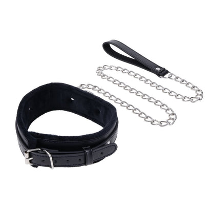 S&M Shadow Collar and Leash - Black Neck Restraint and Leash