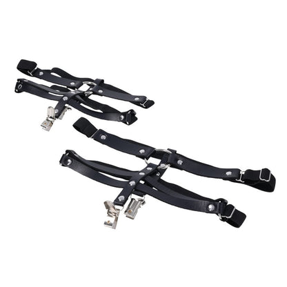 S&M Shadow Garters - Black Leg Garters