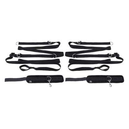 S&M Anywhere You Dare Bondage Restraint System - Black Restraint Set