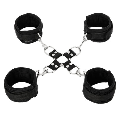 SPORTSHEETS 5 Piece Hot Tie & Cuff Set - Black Restraints