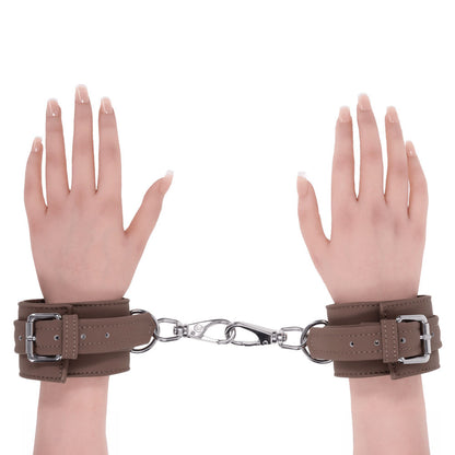 SPORTSHEETS Signature Dawn Dream Handcuffs - Tan Adjustable Restraints