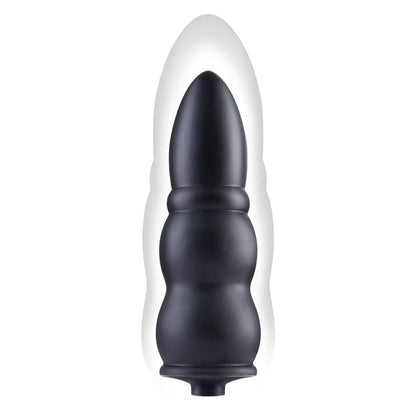 Size Up 5.5 Inch Ripple Inflatable Butt Plug - Black 15.2 cm Inflatable Butt Plug