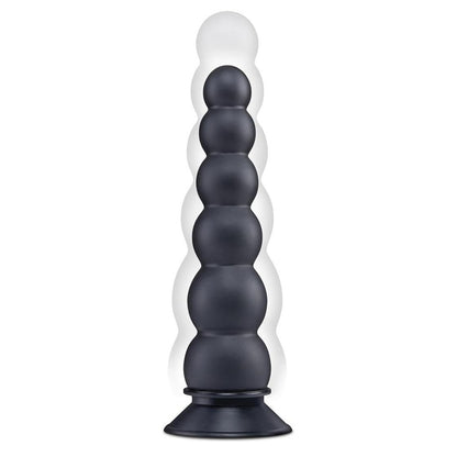 Size Up 7 Inch Ripple Inflatable Butt Plug - Black 20.3 cm Inflatable Butt Plug