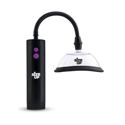Size Up Rechargeable Power Plumper Pussy Pump - Clear USB Rechargeable Vagina Pump with Interchangeable Chambers