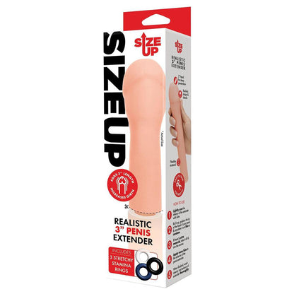 Size Up Realistic 3'' Penis Extender